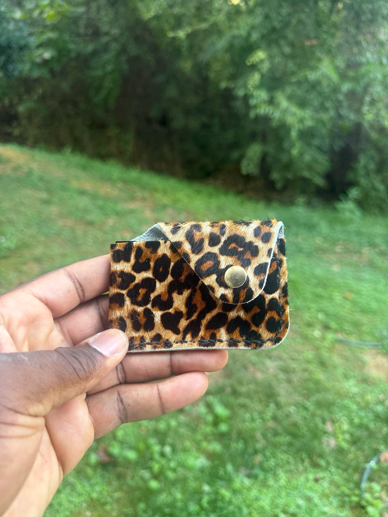 The “Snap” Leopard Print minimal Wallet