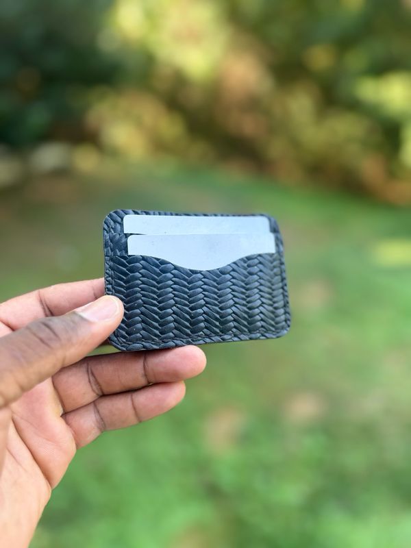 The “Novice” Black Woven Minimal Wallet The “Novice” Black Woven Minimal Wallet