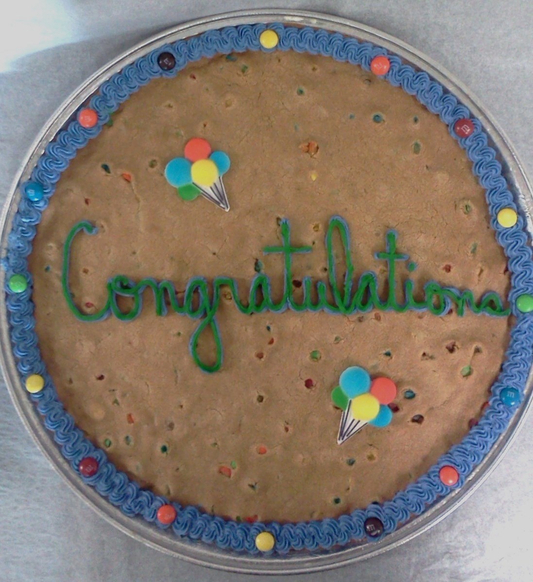 Congratulations Cookie Cake
