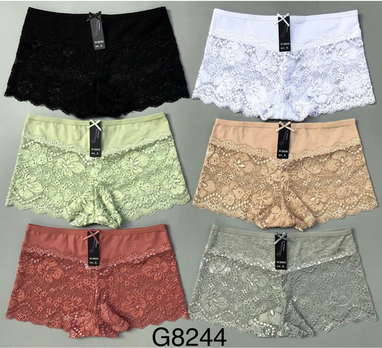 Boyshort Lace Underwear- G2844 (6 pcs)