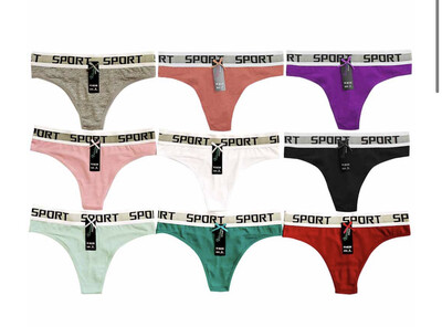 Thong Cotton Underwear b2126-( 6 Pcs)