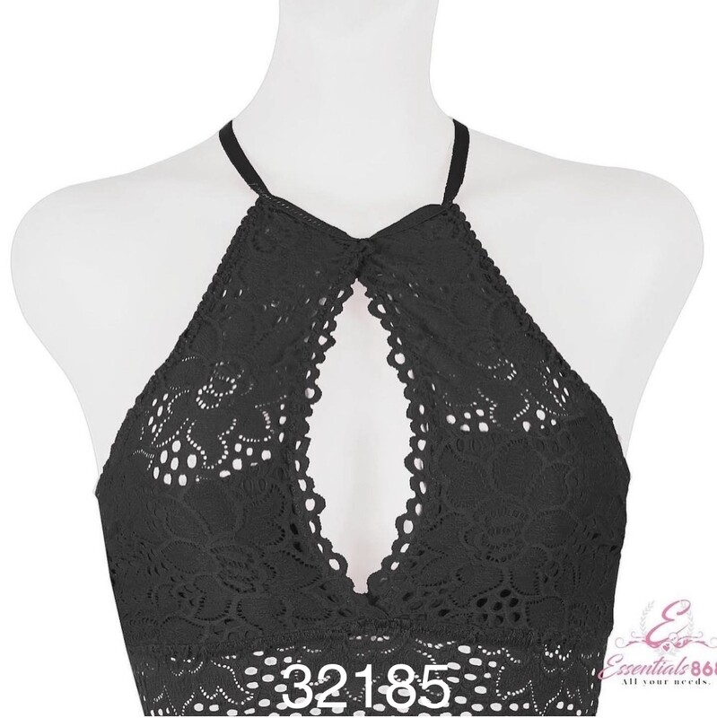 High-Neck Halter Bralette(32185)