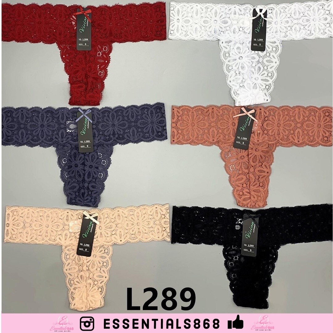 Lace underwear -L289 (6 pcs), Size: Small