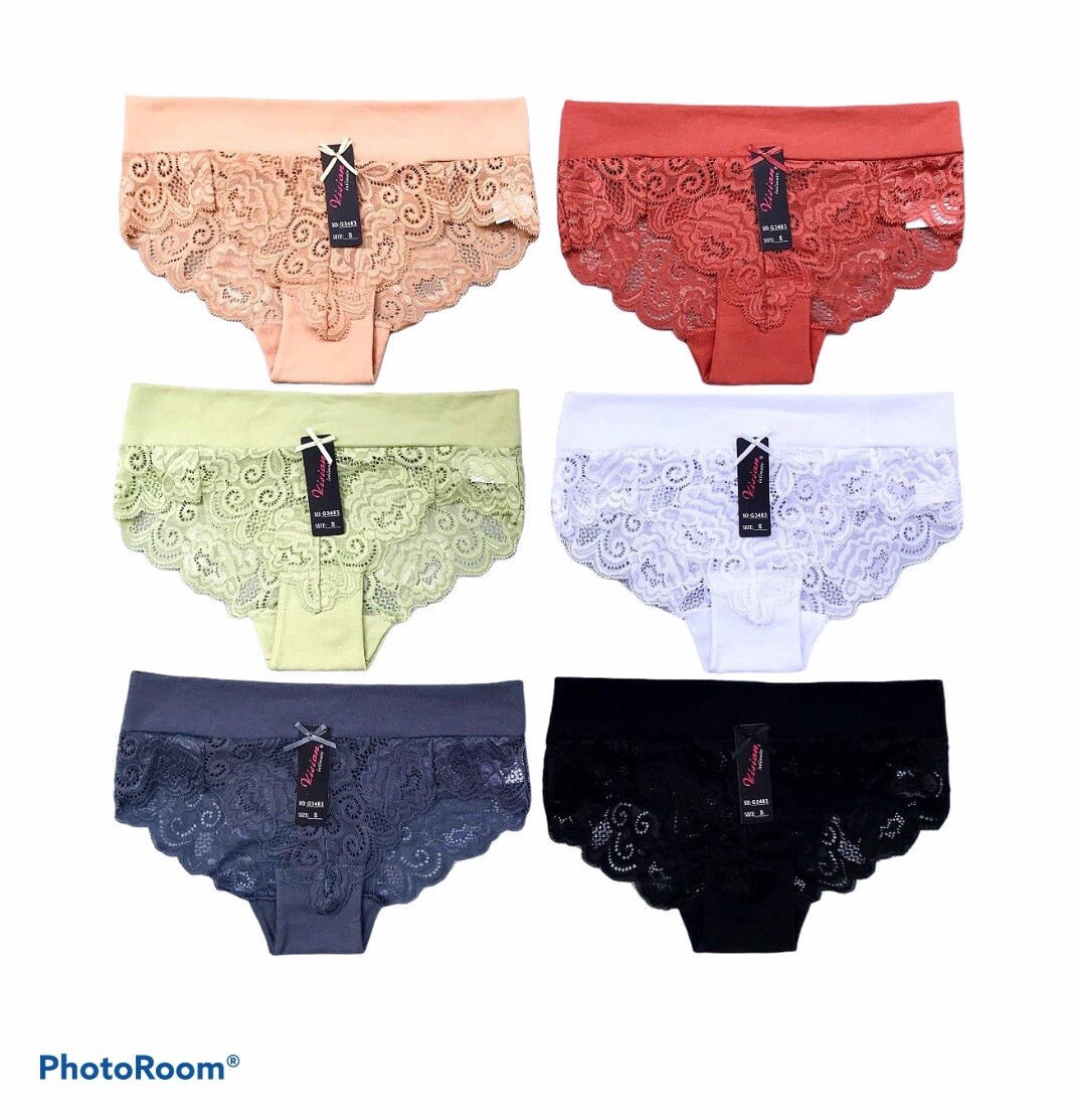 Lace underwear -G3483 (6 pcs), Size: Medium