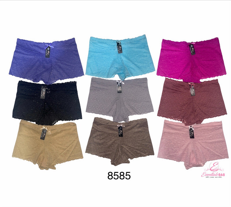 Lace Boyshorts Underwear -8585 ( 6 PCs )