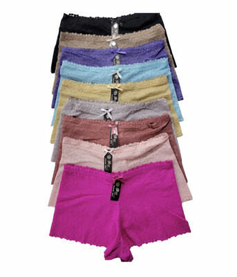 Lace Boyshorts Underwear -8585 ( 6 PCs )