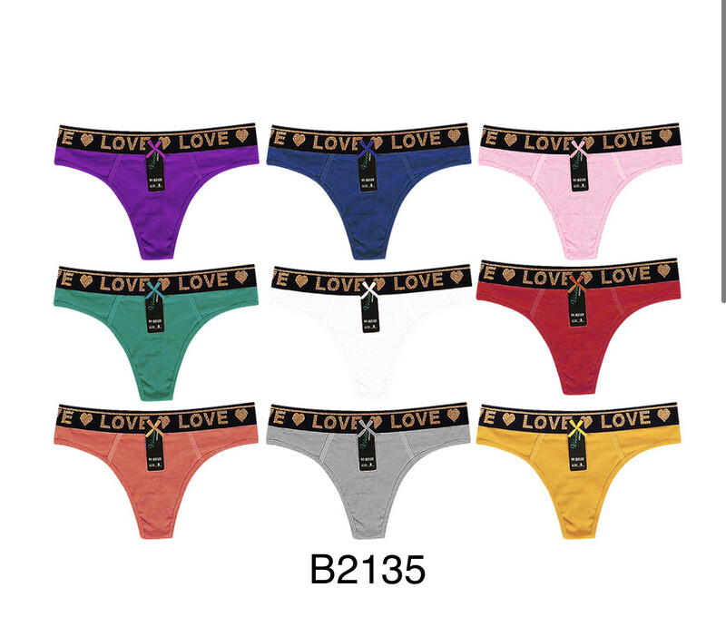 Cotton Thong undwewear B2135 ( 6 PCs ) 