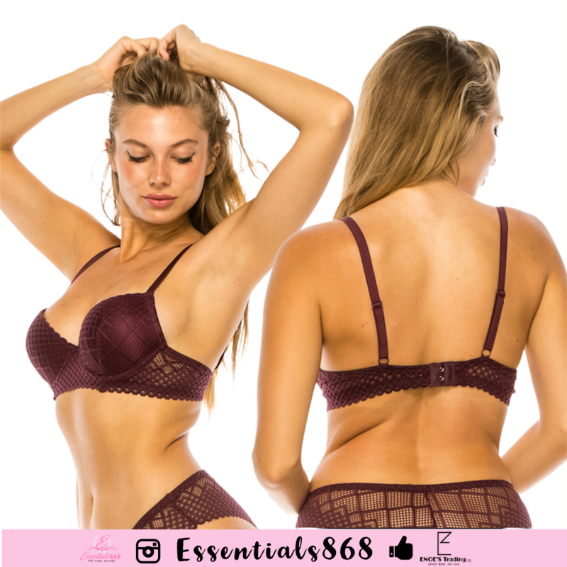 Lace Detail Light Push Up Bra