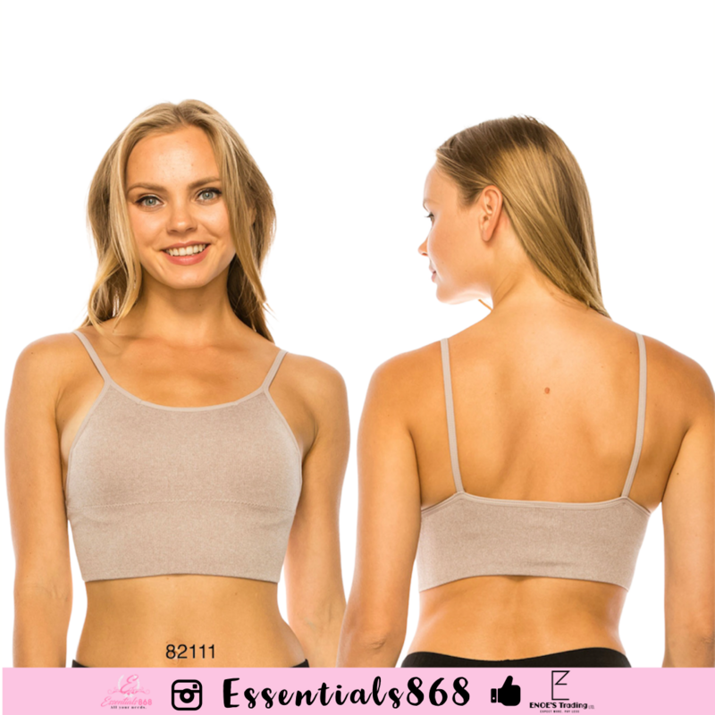 Seamless thin strap bralette