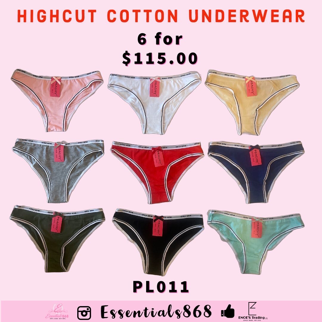 Highcut Cotton Underwear - 6 Pcs