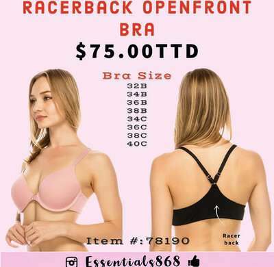 Racer Back Open-front Bra