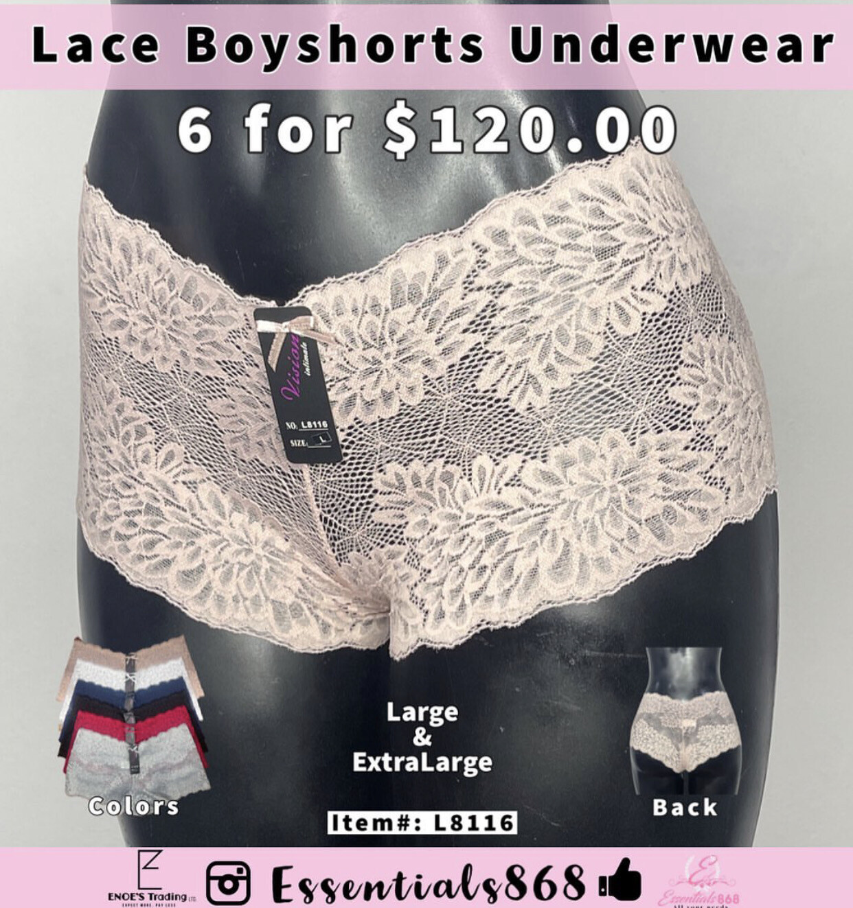 Lace Boyshorts Underwear