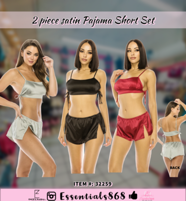 SATIN PAJAMA SHORT SET