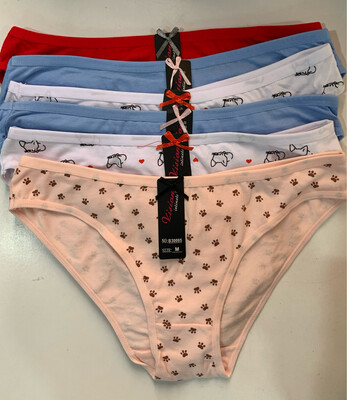 Cotton Highcut Underwear - 6 Pcs