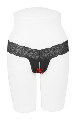 Lace Band Crotchless Thong
