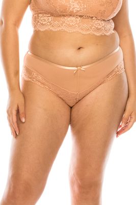 Youmita Mesh Bikini Underwear w/ Lace trim