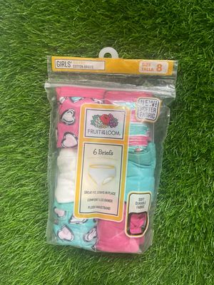 Fruit Of The Loom Girls Cotton Briefs -6 PCs