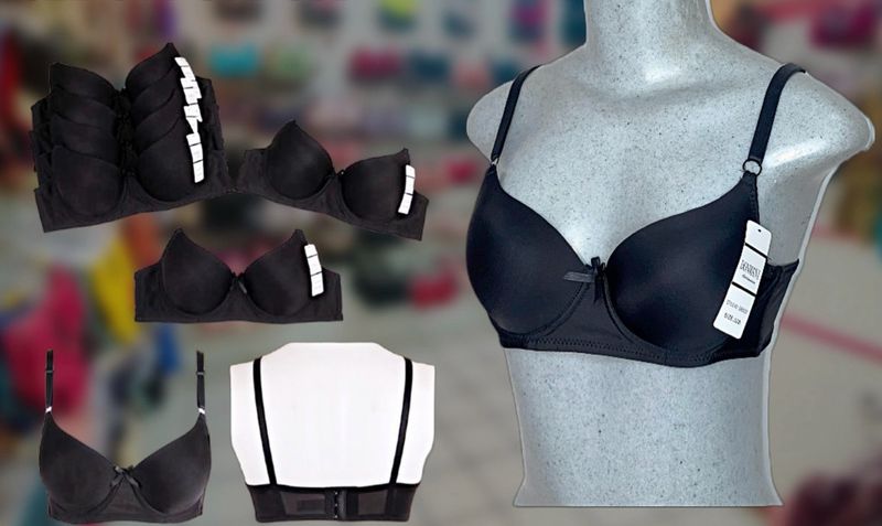 Plain Black Bra