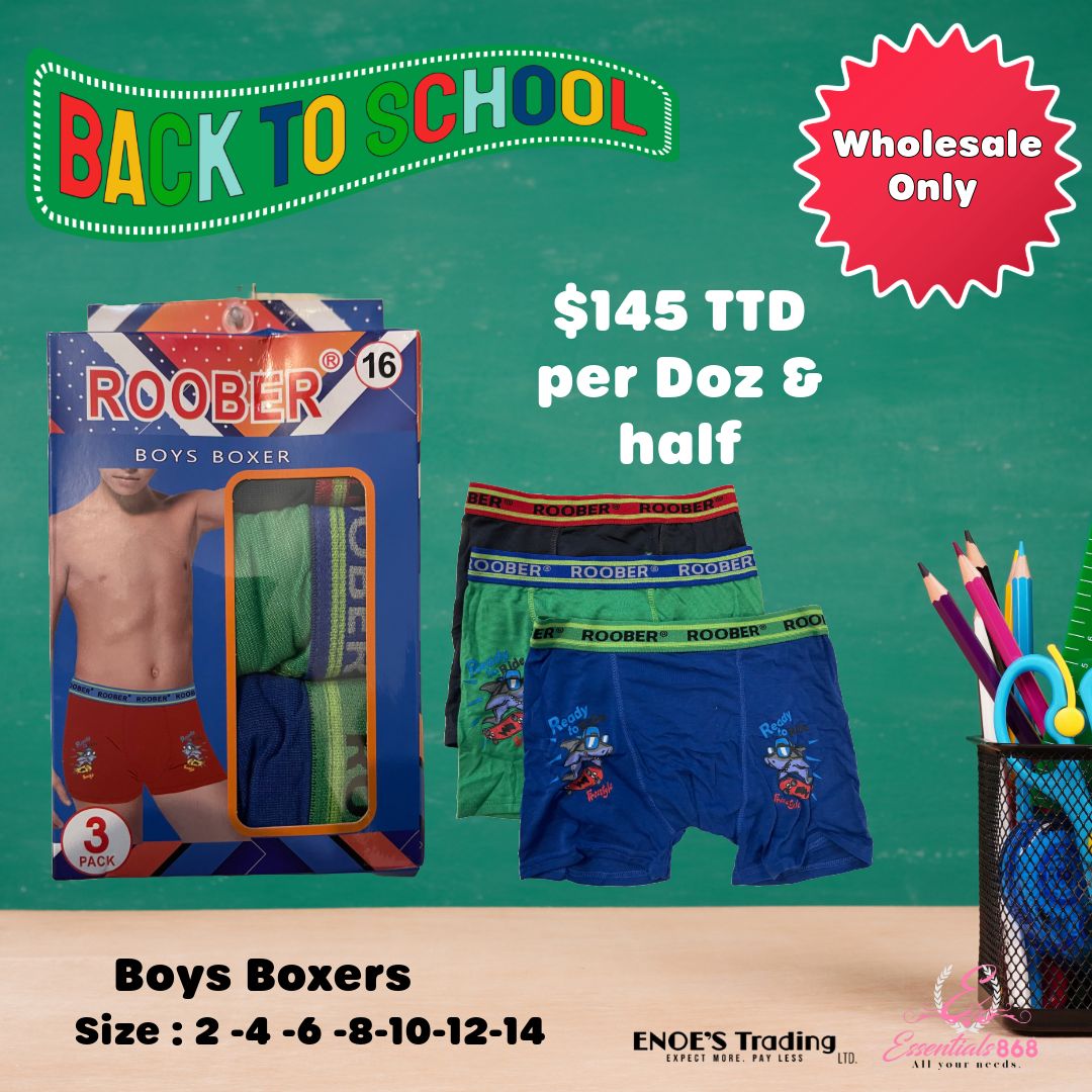 Roober Boys Boxers  - 1 1/2 Dozen
