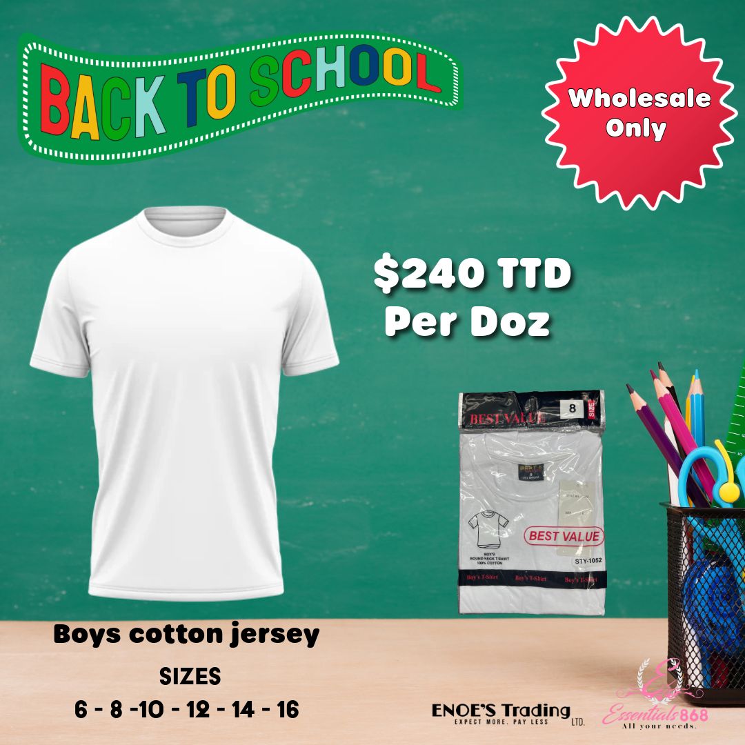 Cotton Boys T-shirts - 1 Doz