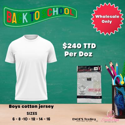 Cotton Boys T-shirts - 1 Doz
