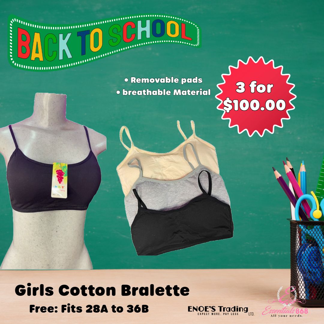 Girls Cottons bralette -3 Pcs