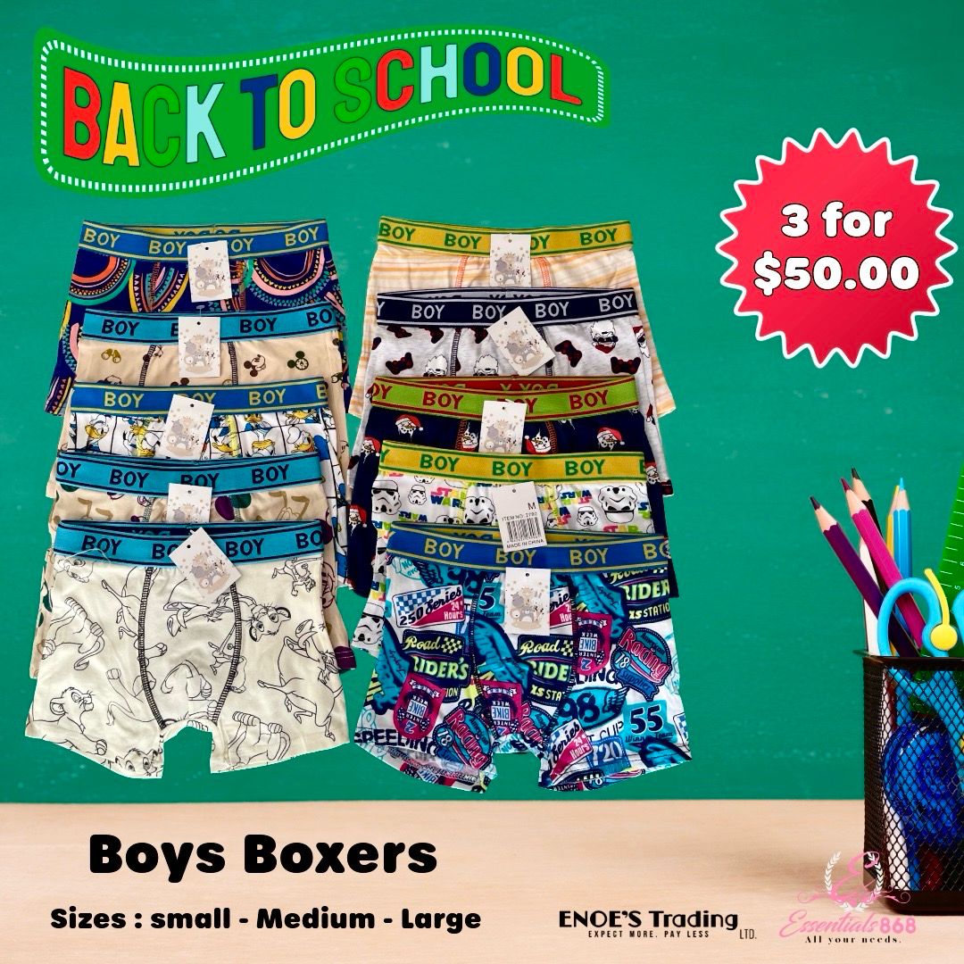 Boys Cotton Boxers -3 Pcs