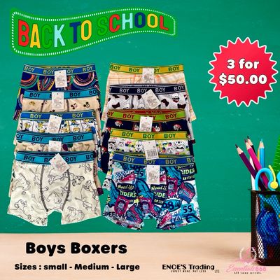 Boys Cotton Boxers -3 Pcs