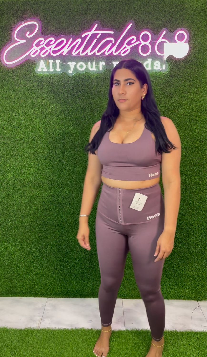 Tummy Control Gym Set (Supportive Top &amp; High-Waist Pants)