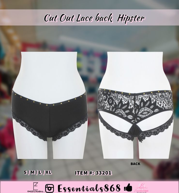 Cut Out Lace Back Hipster