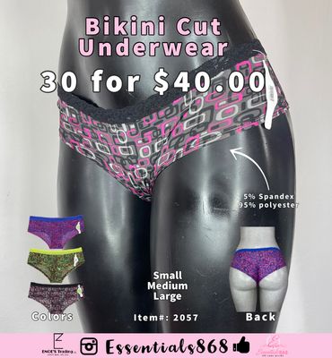 Bikini cut underwear 3 For $40