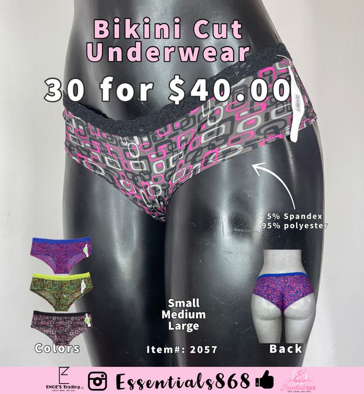 Bikini cut underwear 3 For $40