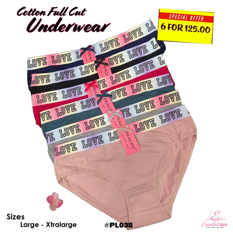 Cotton Full Cut Underwear - 6 PCs