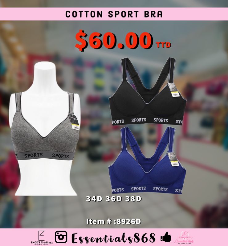 Cotton sport bra