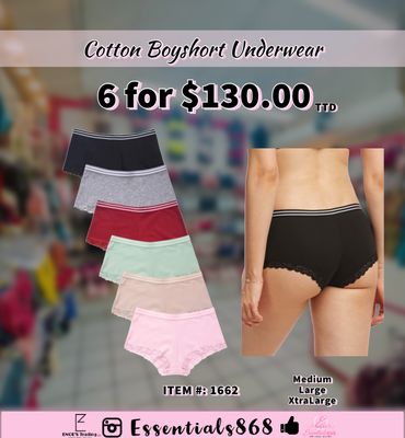 Cotton Boyshort Underwear 6 Pcs