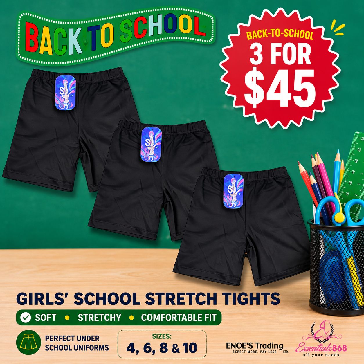 Children Short Tights- 3 Pcs