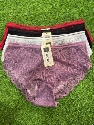 Lace Highcut Underwear 4pcs