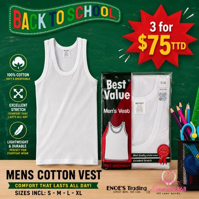 Best Value Vest -3pcs