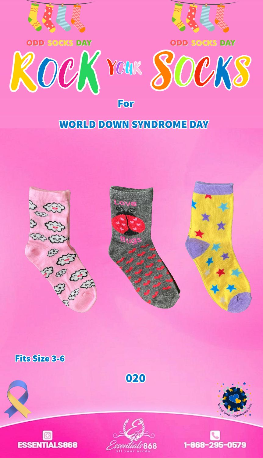 Funky Colored Socks Girls