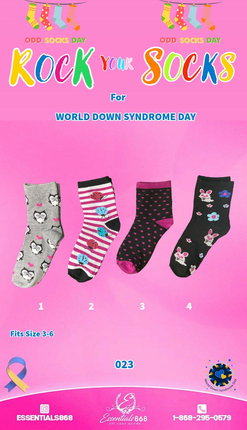 Funky Colored Socks Girls