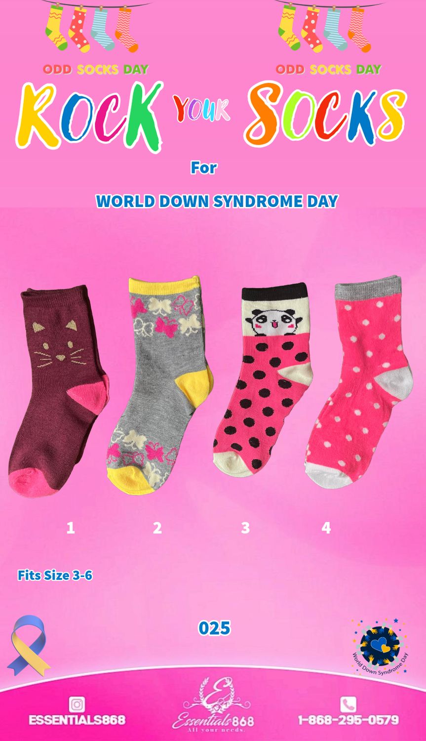 Funky Colored Socks Girls