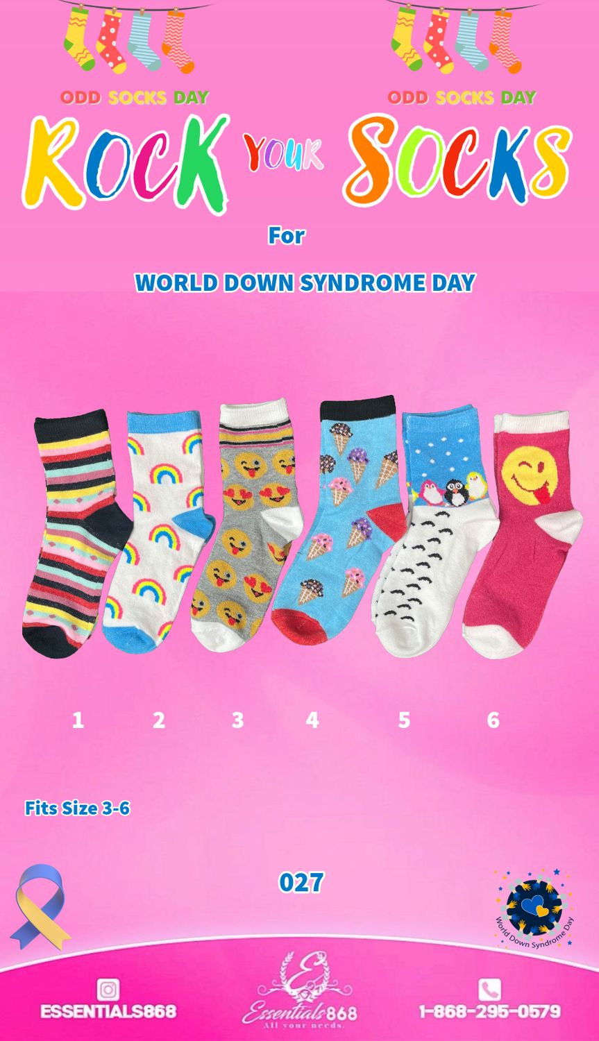 Funky Colored Socks Girls