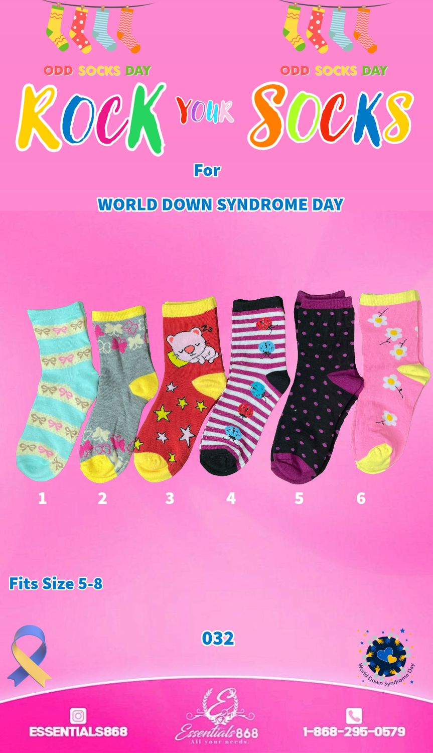 Funky Colored Socks Girls