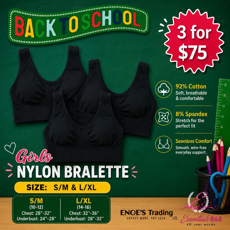 Teens Boneless Training Bra (3Pcs)