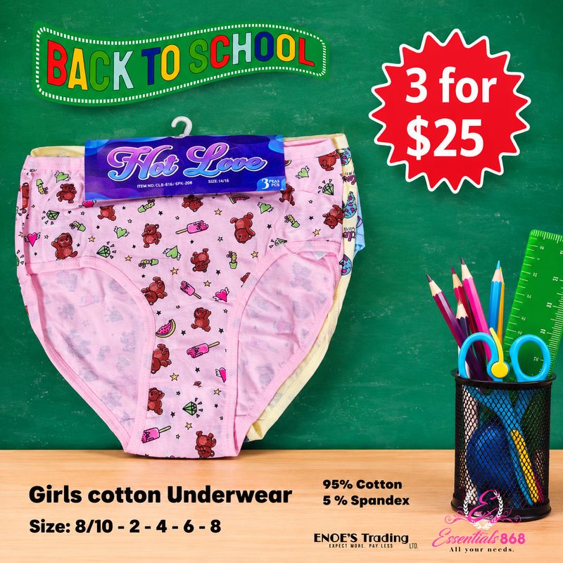 Children’s Cotton Panty (3Pcs)