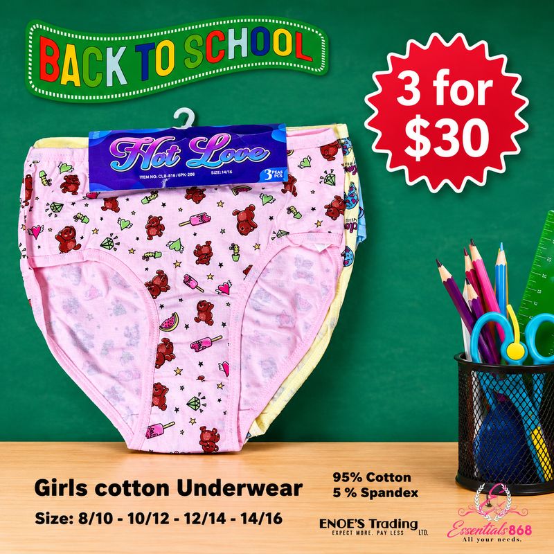 Children’s Cotton Panty (3Pcs)