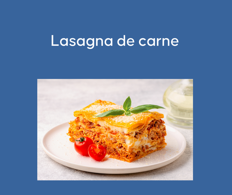 Miércoles 23 Octubre - Lasagna de carne