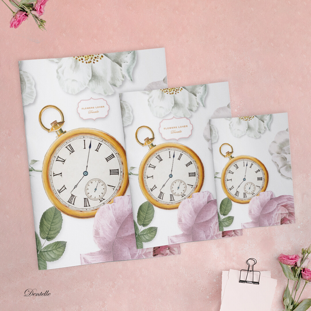 Flowers lover - vintage clock