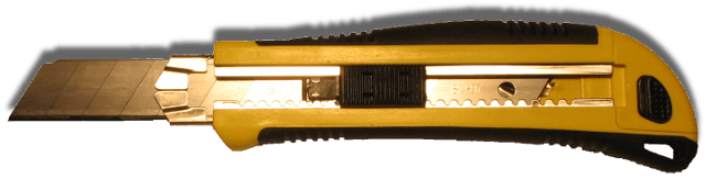 Abbrechmesser mit 5 Klingen, mit Softgriff Abbrechmesser mit 5 Klingen, mit Softgriff