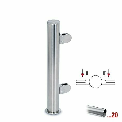 Corona Pfosten 150 mitte 180°, Ø25,4 mm, Höhe 300 mm Corona Pfosten 150 mitte 180°, Ø25,4 mm, Höhe 300 mm
